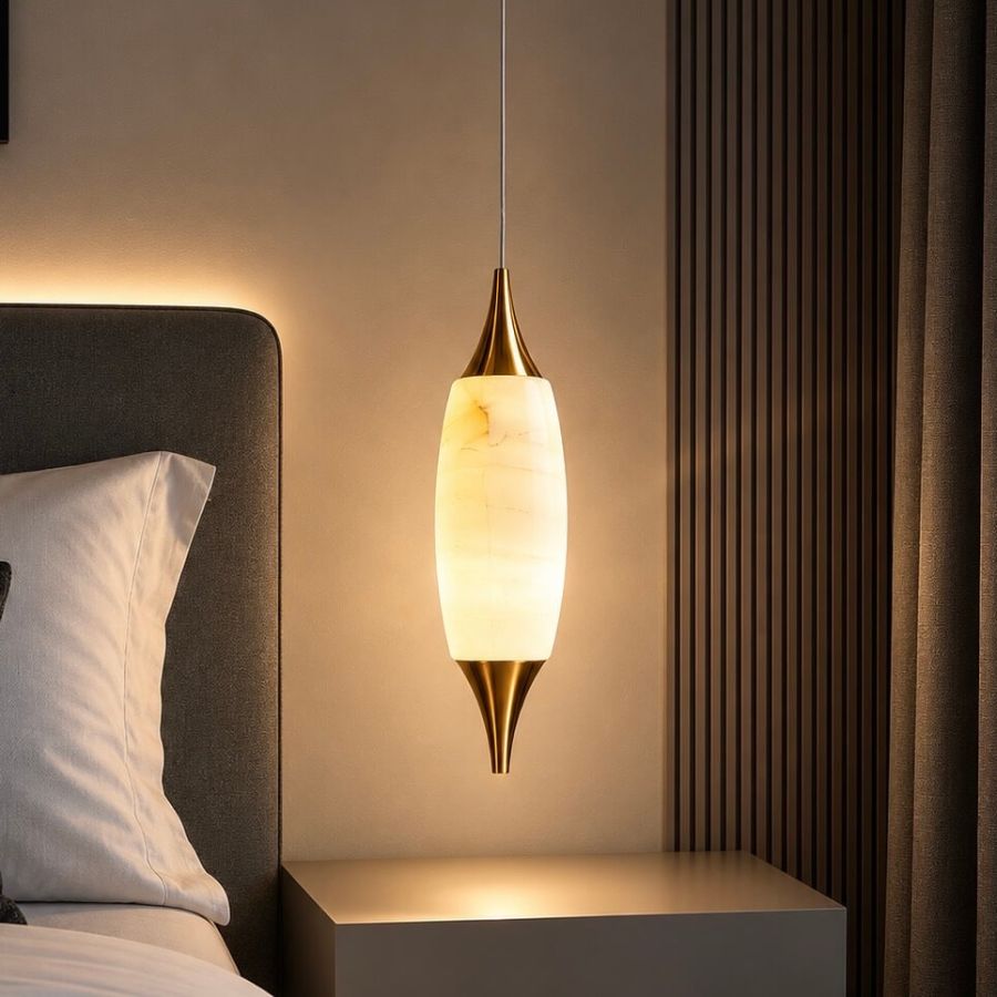 Дизайнерський LED підвіс золото у спальню або над столом Onyx Gem Stone (5080/1GD)