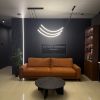 Дизайнерський LED-світильник "LEDA" на 3 підвіси (MBJ1-950*2000-3 BK, Чорний)