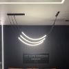 Дизайнерський LED-світильник "LEDA" на 3 підвіси (MBJ1-950*2000-3 BK, Чорний)