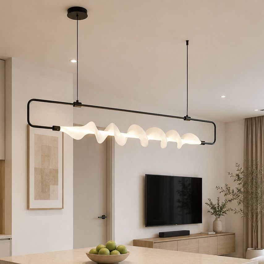 Довга підвісна LED-люстра 120 см (7813173 BK)