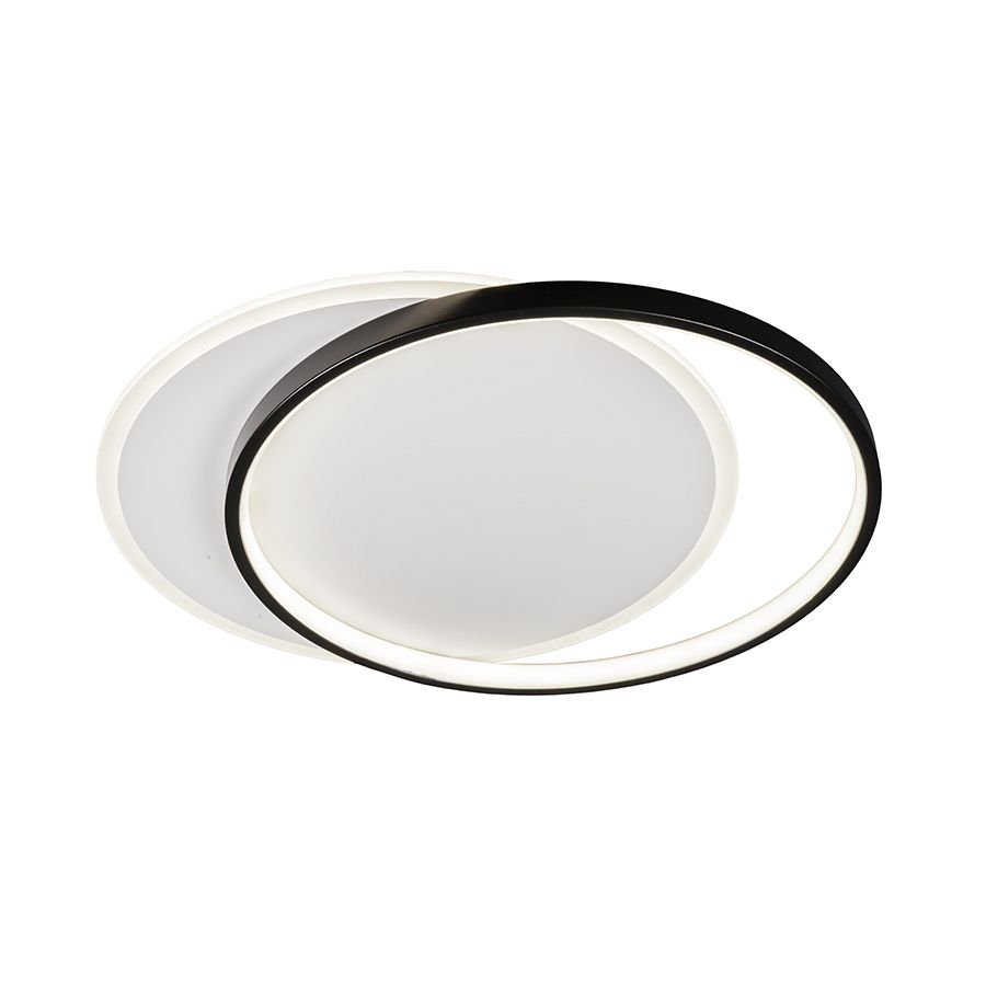 Світлодіодна стельова LED-люстра 60W без пульта Білий / Чорний (7871029)