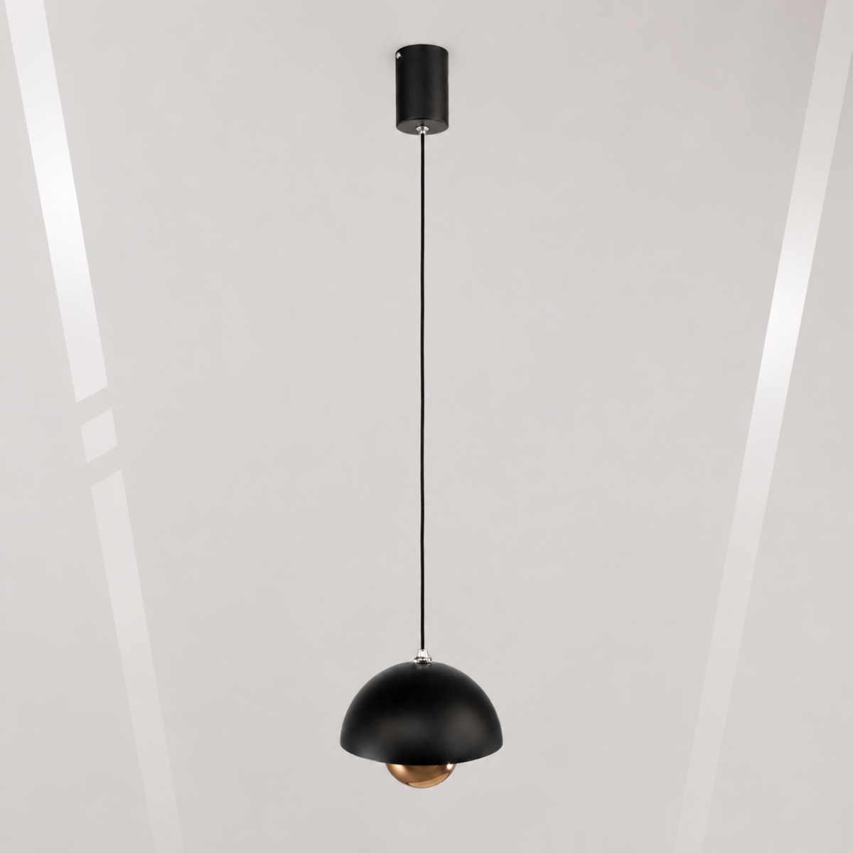 Сучасний LED-підвіс Чорний/Золото 7 Вт (QY-H1206 B+SG)