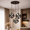 Стильний підвісний світильник чорний на 3 плафона Geometric Cube Trio G9 (756PR160glass-3 BK+WH)