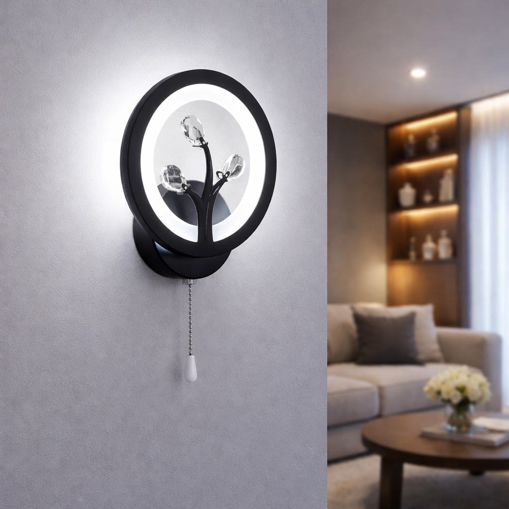 Настінне чорне Led-Бра 8135/1BK