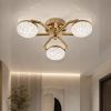 Стельова LED люстра до 10м² в кольорі золото з пультом та димером Golden Trinity Crystal (32W)