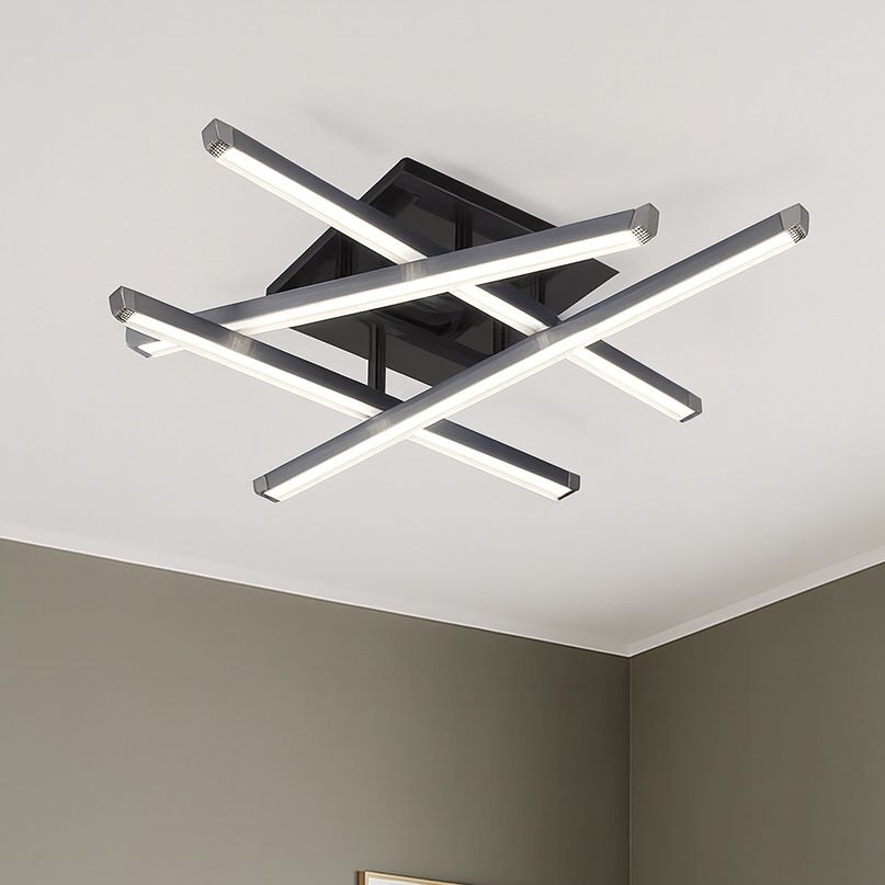 Світлодіодна Led люстра до 16м²  чорного кольору (Quadro Tech W183/4BK)