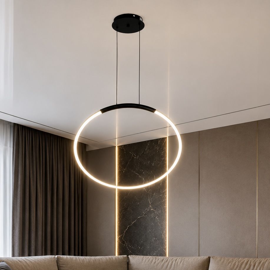 Підвісна LED люстра коло 60 см 7812022 (600) BK