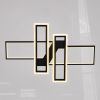Світлодіодна Led люстра 144Wt до 25м² прямокутна форма чорна (Geometric Quad Black 1185/2+2 Bk)