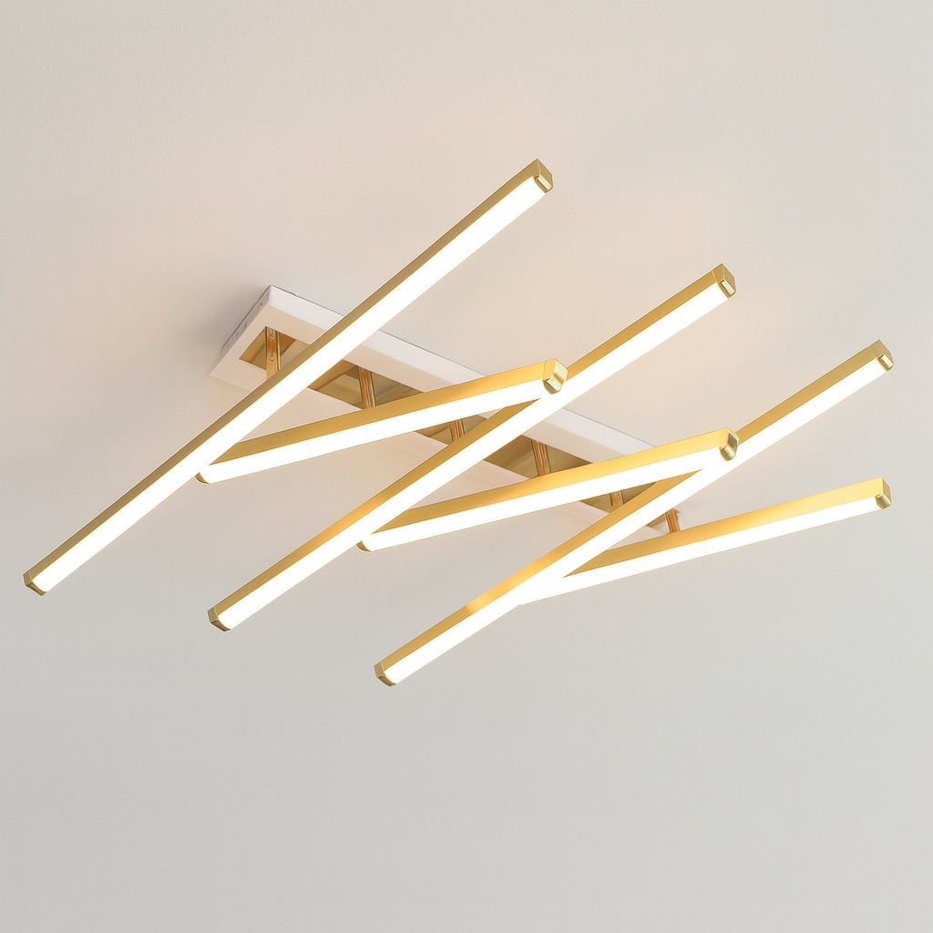 Сучасна Led люстра 77W, білий + золото W170/6GD