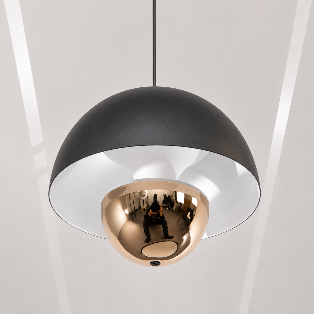 Сучасний LED-підвіс Чорний/Золото 7 Вт (QY-H1206 B+SG)