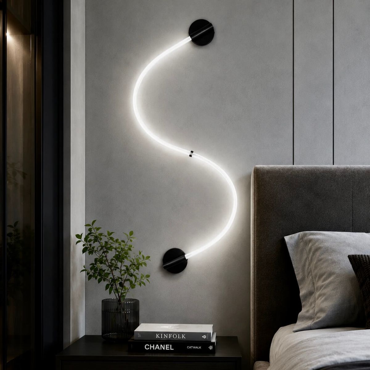 Сучасне LED-бра Хвиля 781W3041 (2000) BK (27W, Чорне)