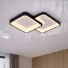 Чорна світлодіодна Led люстра 46W з пультом керування до 15м²  (V 1139 BK)