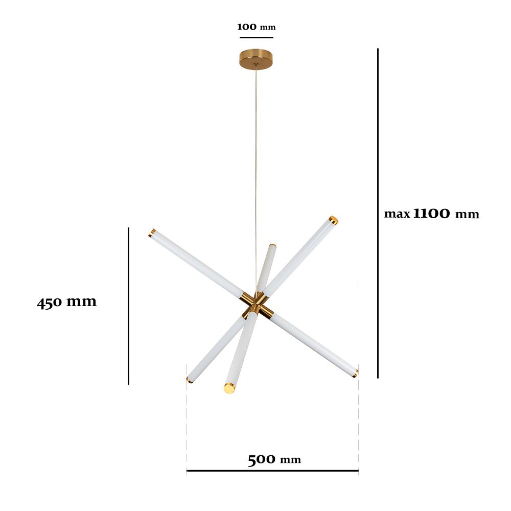 Дизайнерський LED підвіс у стилі мінімалізм "Geometria Bronze" (7813155-1 AB)