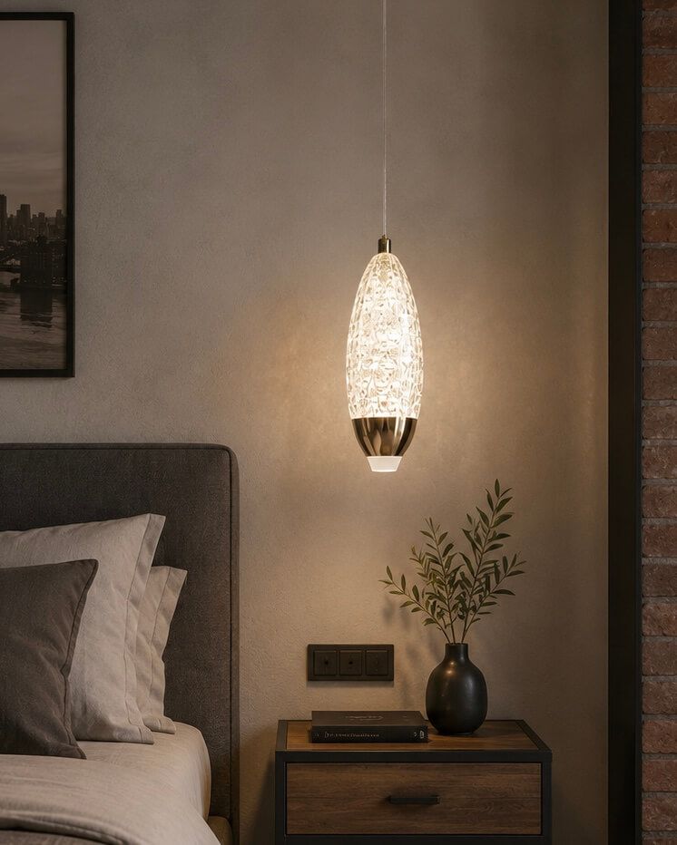 Золотий підвісний LED-світильник 12W нейтральне світло (5092/1GD)