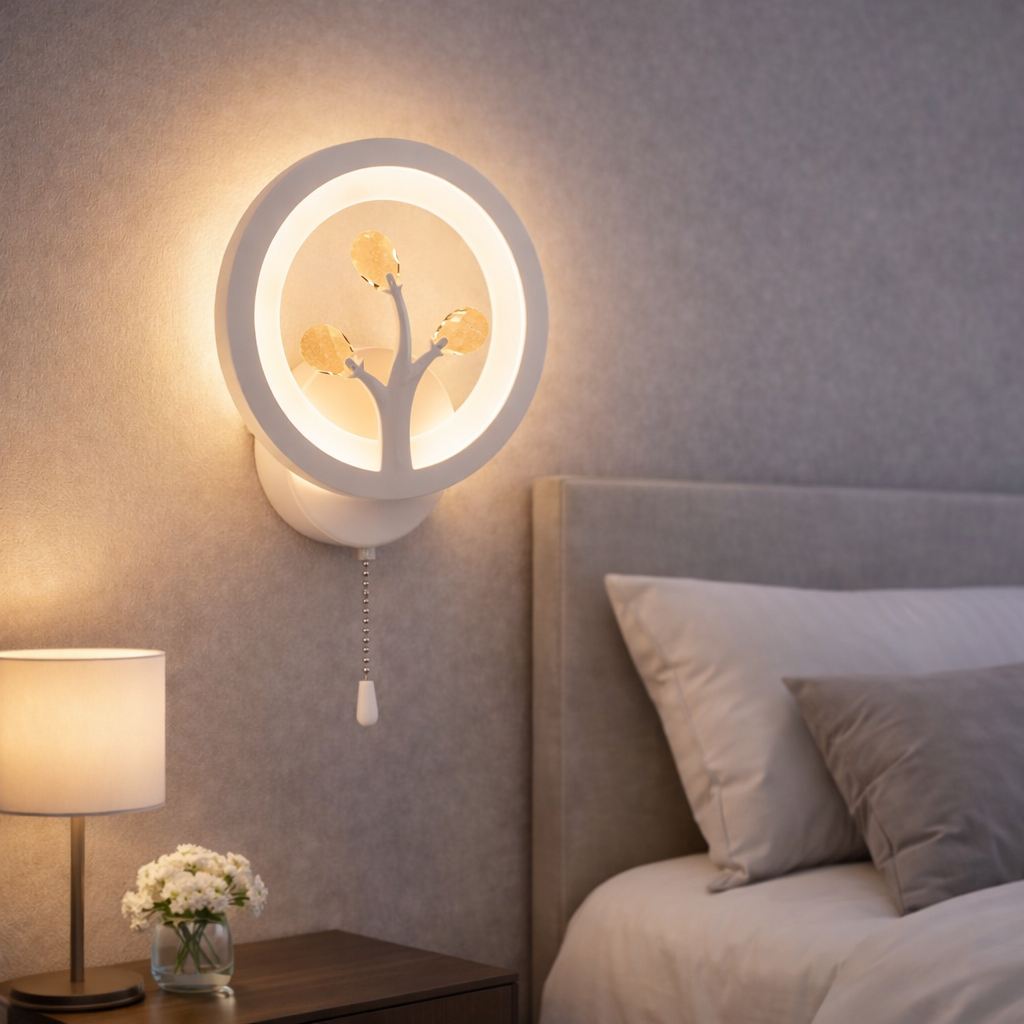 Настінне біле Led-Бра круглої форми 8135/1WH