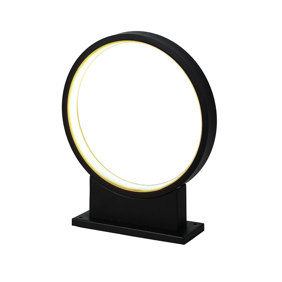 Вуличне настінне LED бра 22W чорне круглої форми (923C300 BK)