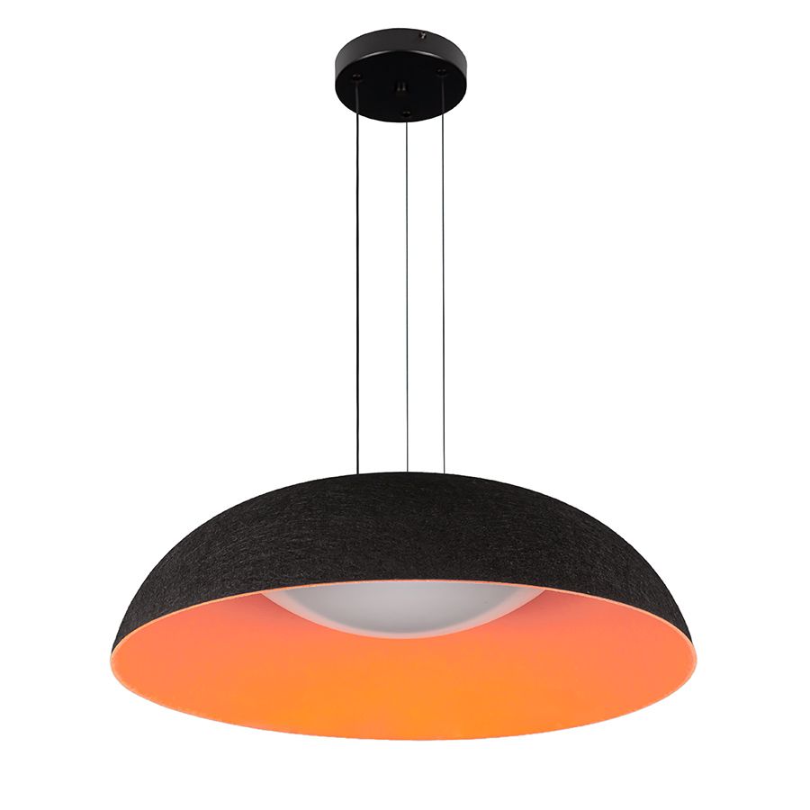 Світлодіодна LED люстра-підвіс 46W 781PL3953 (600) BK+ORANGE (Фетр + Пластик)