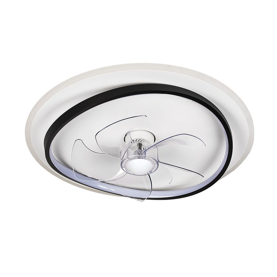 Світлодіодна Led люстра з пультом до 15м² (7875088B BK+WH)