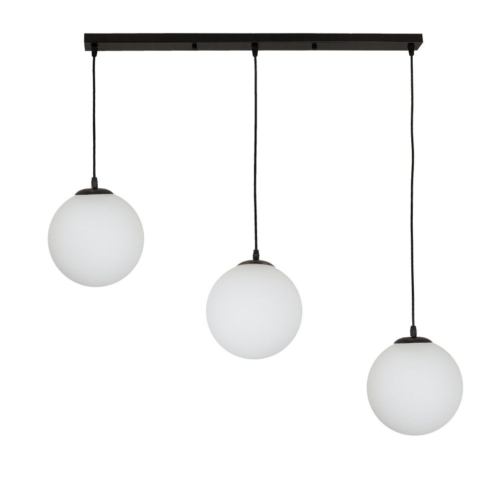 Підвісний світильник 756glass200F-3 BK+WH (700)
