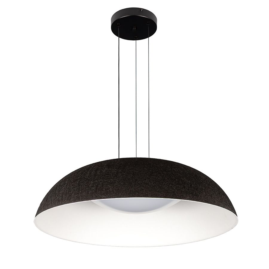 Світлодіодна LED люстра-підвіс 46W 781PL3953 (600) BK+WH (Фетр + Пластик)