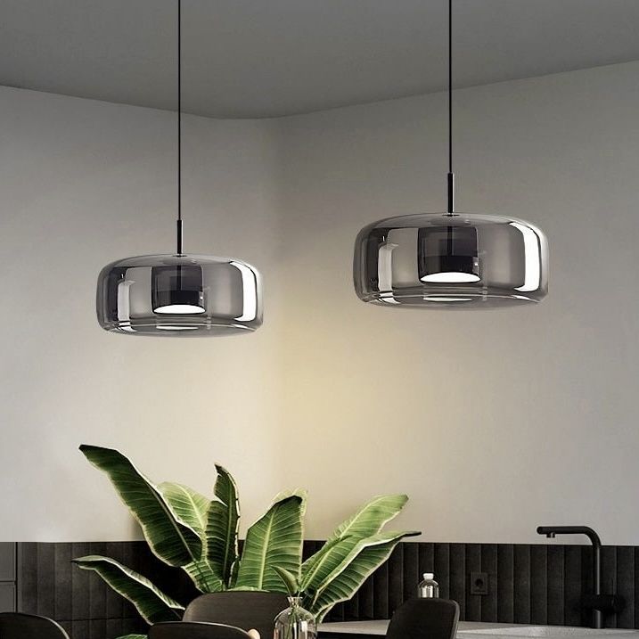 Світлодіодний підвісний Led світильник 9W "Art Glass Cylinder" (909XL158-1 BK+GY)