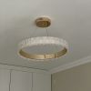 Підвісна Led люстра  48 см золотого кольору до 20 м² ERIKA 65W R485 GOLD (з пультом)