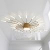 Сучасна Led люстра до 15 м² на 28 променів 105 см Gold Супутник 6472/28GD