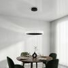 Підвісна Led люстра чорне кільце 48 см до 20 м² ERIKA 65W R485 BLACK (з пультом)
