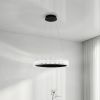 Підвісна Led люстра чорне кільце 48 см до 20 м² ERIKA 65W R485 BLACK (з пультом)