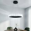 Підвісна Led люстра чорне кільце 48 см до 20 м² ERIKA 65W R485 BLACK (з пультом)