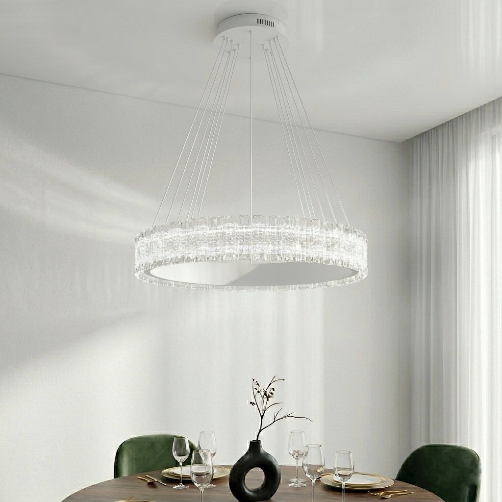 Підвісна Led люстра біле кільце до 20 м² ERIKA 65W R485 WHITE (з пультом)