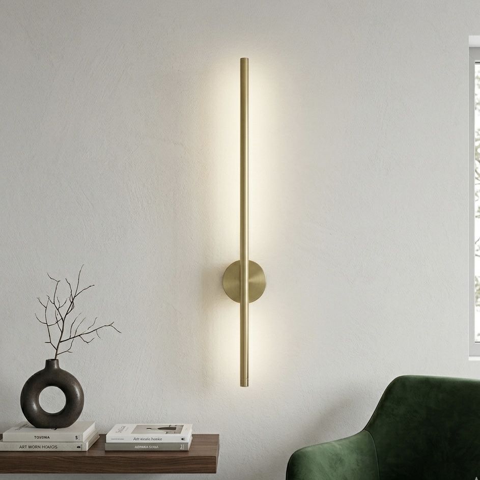 Сучасне настінне LED бра лінійне  80 см, золотий корпус 28 Вт (SY-16003/800 CP)