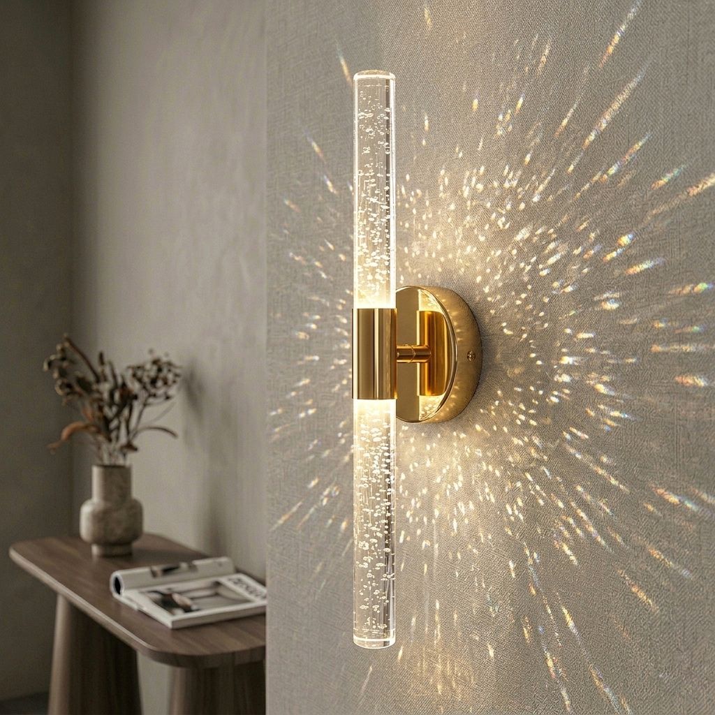 Золоте LED бра "Crystal Stick Gold", 6W (1908/1WGD)