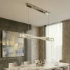 Кришталева Led люстра  довжина 100 см, з пультом у сріблі Cristallo Linea (799L8869 (1000) CH)