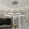 Підвісна LED люстра 50 см до 18 м², білий корпус, 104W з пультом (Sirius LCD3061 WT)
