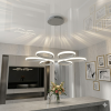 Підвісна LED люстра 50 см до 18 м², білий корпус, 104W з пультом (Sirius LCD3061 WT)