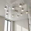 Дизайнерська біла люстра на 10 ламп до 30м² LUMINARIA RAY SLIM WHITE