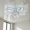 Біла Led люстра до 18м² форма квітки ASTRA 80W 5F WHITE
