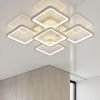 Квадратна Led люстра до 23 м² з пультом 115 Вт білий корпус (8060/4+1WH)