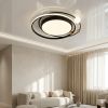 Чорна світлодіодна LED люстра до 18м² з пультом та золотим декором 78W (2469/600BK)