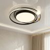 Чорна світлодіодна LED люстра до 18м² з пультом та золотим декором 78W (2469/600BK)