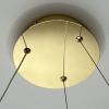 Підвісна Led люстра  48 см золотого кольору до 20 м² ERIKA 65W R485 GOLD (з пультом)
