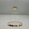Підвісна Led люстра  48 см золотого кольору до 20 м² ERIKA 65W R485 GOLD (з пультом)