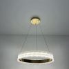Підвісна Led люстра  48 см золотого кольору до 20 м² ERIKA 65W R485 GOLD (з пультом)