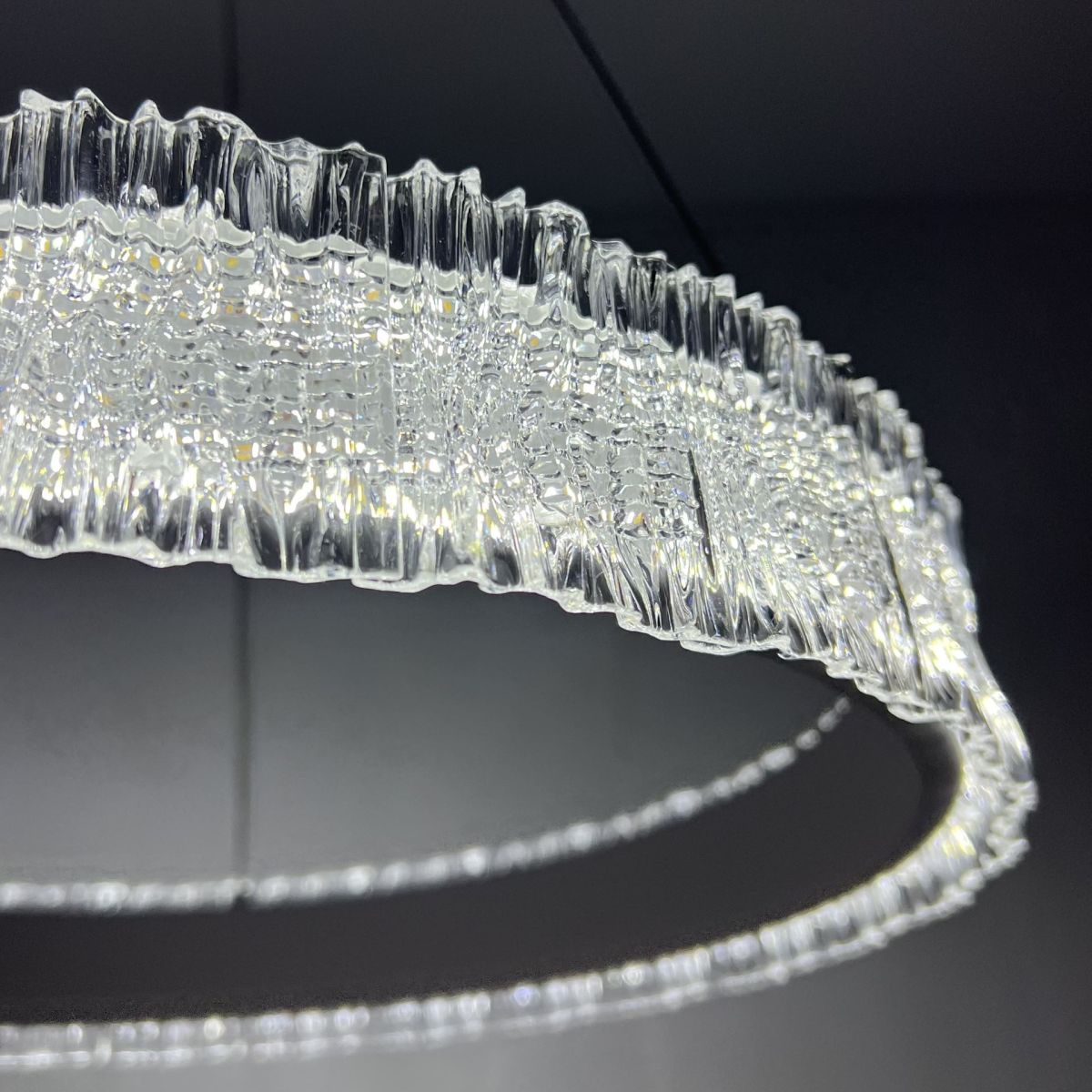 Підвісна Led люстра біле кільце до 20 м² ERIKA 65W R485 WHITE (з пультом)