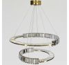 Кришталева Led люстра Два кільця 165W, Латунь (561/80+60 GD)