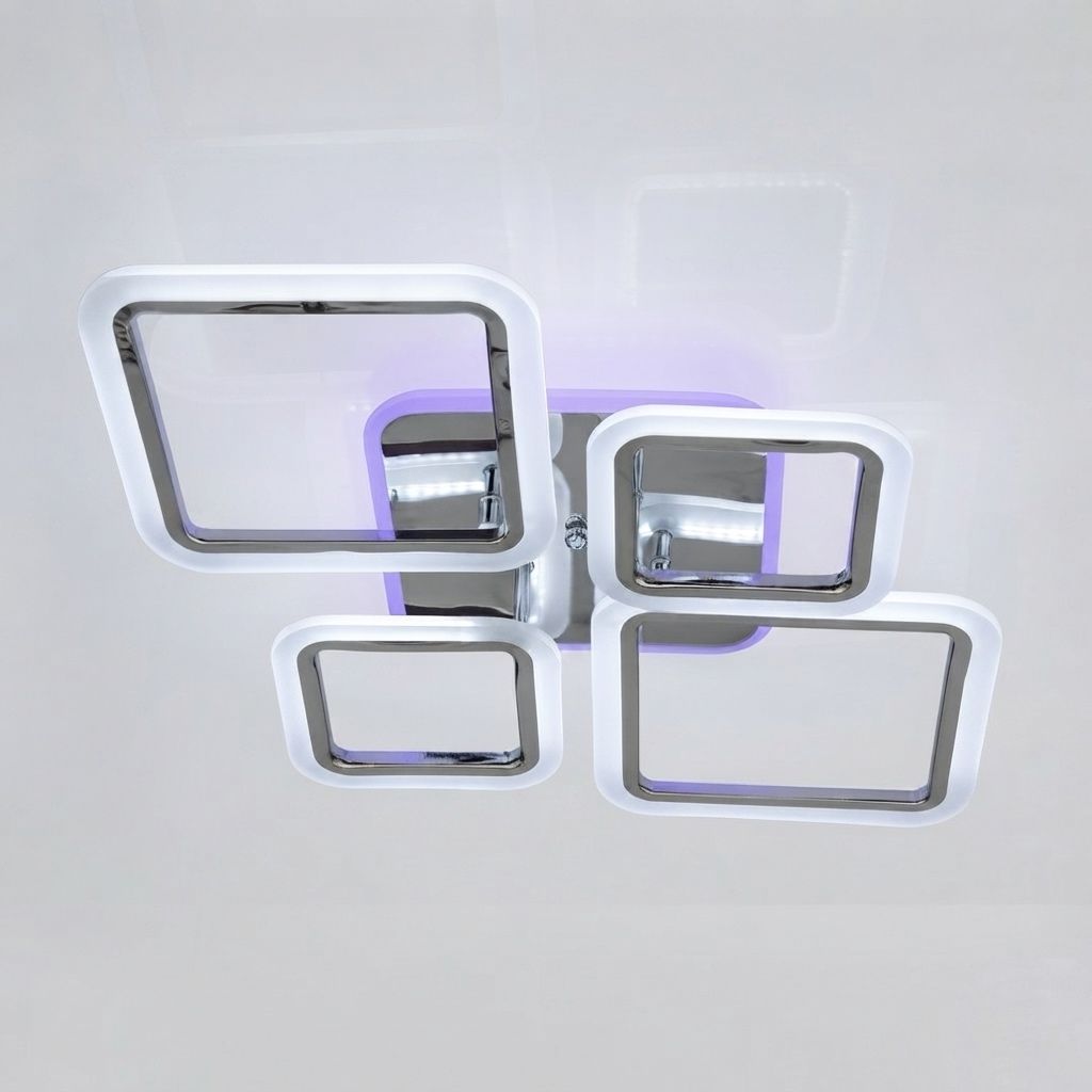 Стельова LED-люстра 80W до 18 м² з пультом та підсвічуванням (A8060/2+2HR)