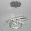 Підвісна кришталева LED-люстра-кільця 105W до 23 м² з пультом (7201-9A/750+580+400HR)