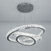 Підвісна кришталева LED-люстра-кільця 105W до 23 м² з пультом (7201-9A/750+580+400HR)