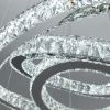 Підвісна кришталева LED-люстра-кільця 105W до 23 м² з пультом (7201-9A/750+580+400HR)